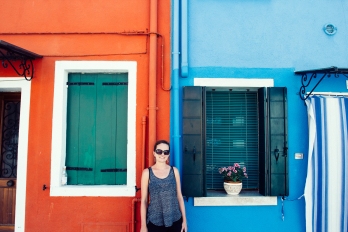 Caitlin in Burano.